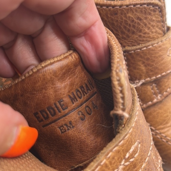 Eddie Moran Brown leather monk Show Sz 6.5 em304. MCL0995B - Picture 9 of 11